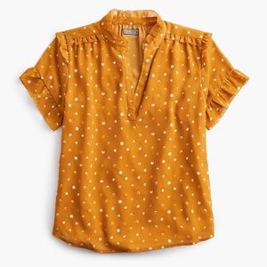 J Crew Short Sleeve Ruffle Top